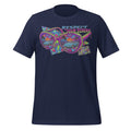 Tee shirt with sunglasses and a 1990s retro style with a C4 American sports coupe and text saying "Respect Your Elders"